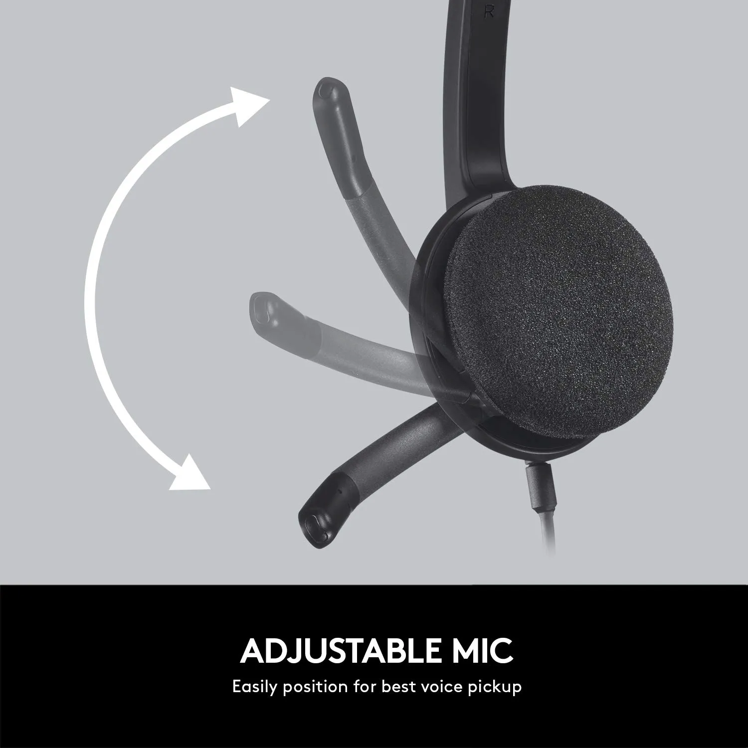 Logitech Wired Headphone USB H340 view 4
